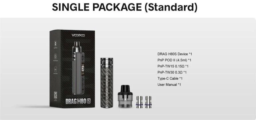 Voopoo Drag H80S Pod Mod Kit Package List