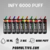 INFY Disposable Pod 6000 Puffs พอตอินฟี่ 6000 คำ ใช้แล้วทิ้ง ราคาส่ง