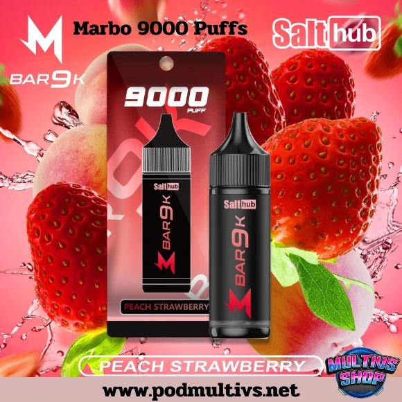 Marbo Bar 9000 Puffs Peach Strawberry พีชสตรอว์เบอร์รี