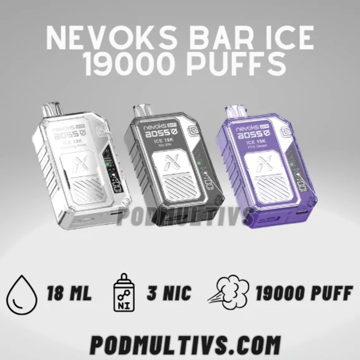 nevoks bar ice พอตใช้แล้วทิ้งดีไซน์สดใส ขี้เล่น